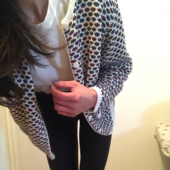 Vintage retro old school knitted granny sweater - Picture 3 of 8